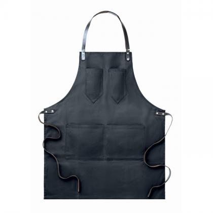 Apron in leather