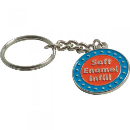 Stamped Iron Soft Enamel Keychain (40mm)