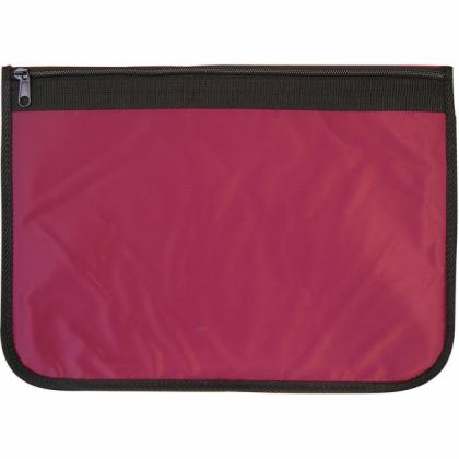 Nylon Document Wallet (Burgundy with Black Edging)