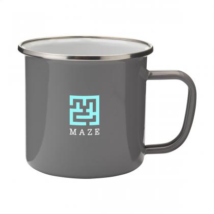 Retro Silver Emaille Mug