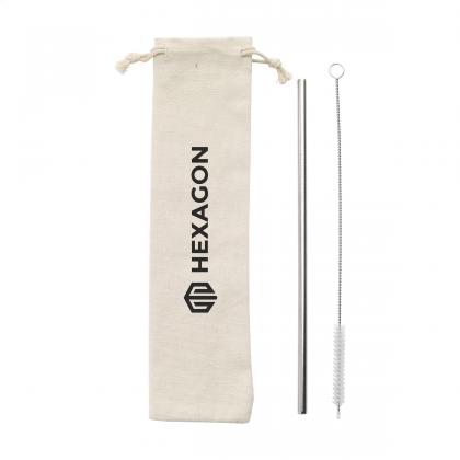 Reusable 1 piece ECO Straw Set stainless-steel straw