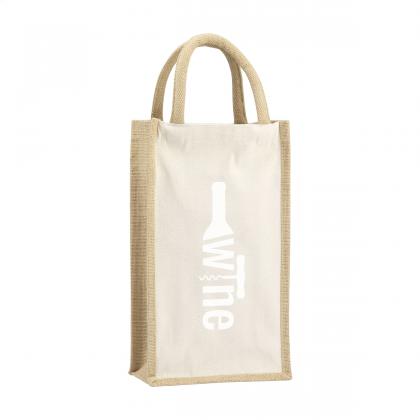 Jute Canvas Double Wine Bag