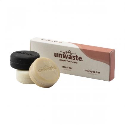 Unwaste Soap Set soap, scrub and shampoo