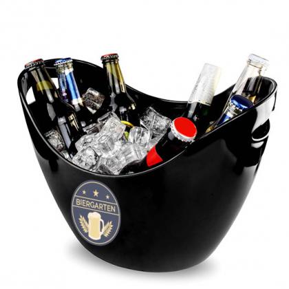 Black Plastic Ice Bucket - 6L