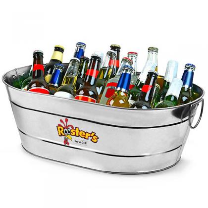 Galvanised Steel Oval Party Tub Bucket Large