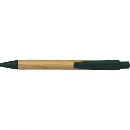 Ballpen with bamboo barrel (Green)