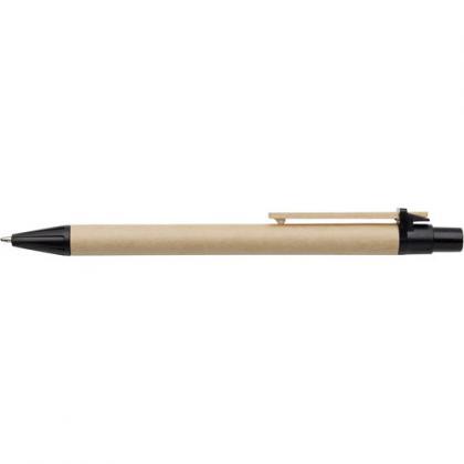 Ballpen with cardboard barrel (Black)