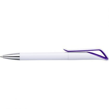 Ballpen with geometric neck (Purple)