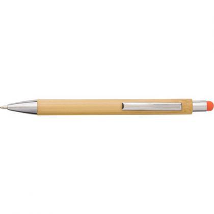 Bamboo and plastic ballpen (Orange)