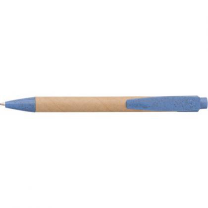 Cardboard and wheat straw ballpen (Blue)