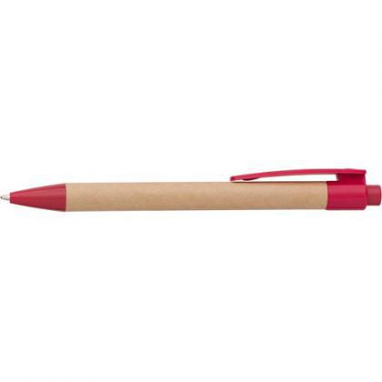 Cardboard and wheat straw ballpen (Red)