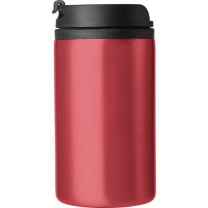 Double walled steel thermos cup (300ml) (Red)