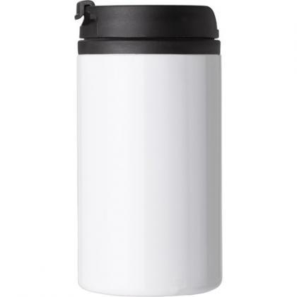 Double walled steel thermos cup (300ml) (White)