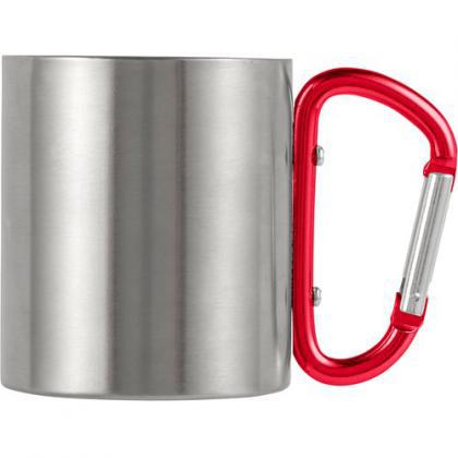 Double walled steel travel mug (200 ml) (Red)