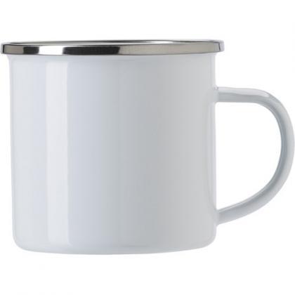 Enamel drinking mug (350ml) (White)