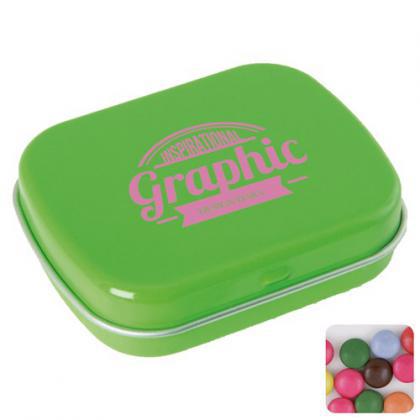 Flat tin with choco's (Light green)