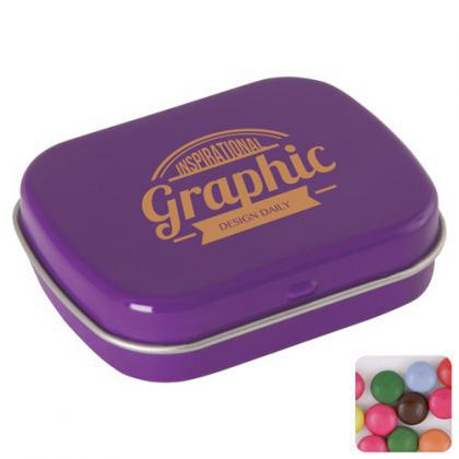 Flat tin with choco's (Purple)