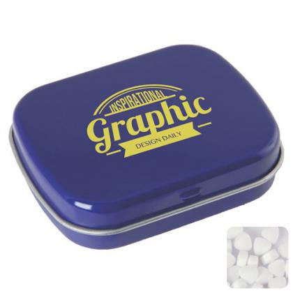 Flat tin with extra strong mints (Blue)