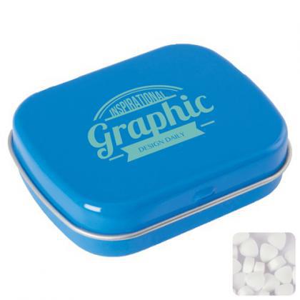 Flat tin with extra strong mints (Light blue)