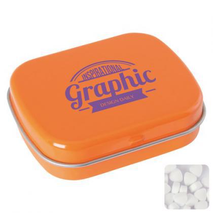 Flat tin with extra strong mints (Orange)