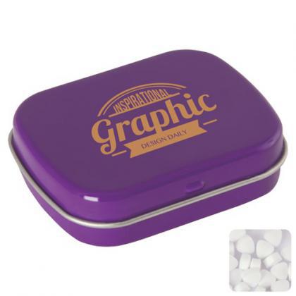 Flat tin with extra strong mints (Purple)