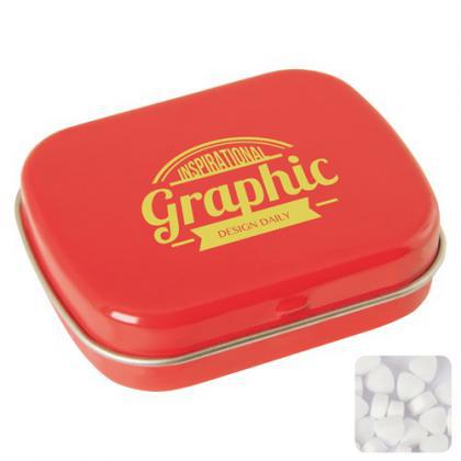 Flat tin with extra strong mints (Red)