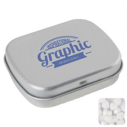 Flat tin with extra strong mints (Silver)