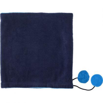 Fleece neck warmer and beanie. (Blue)