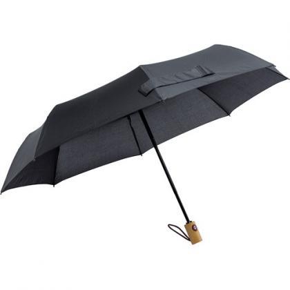 Foldable Pongee umbrella (Black)