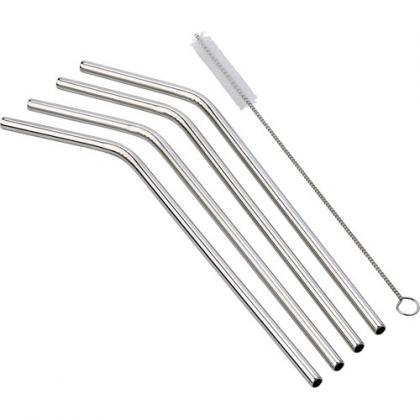 Four drinking straws.