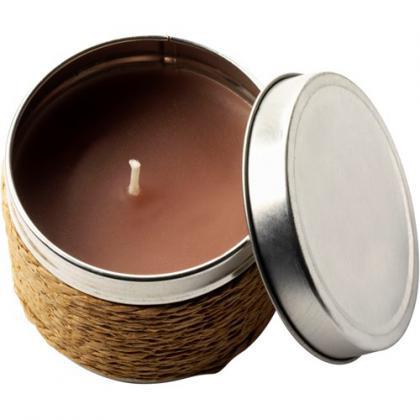 Fragranced candle in a tin (Khaki)