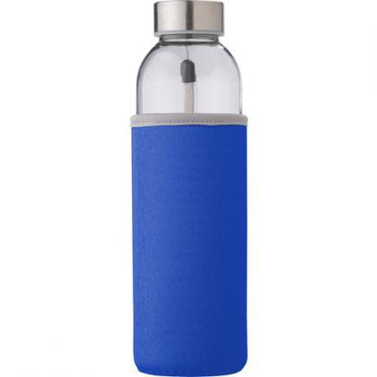 Glass bottle with sleeve (500ml)  (Cobalt blue)