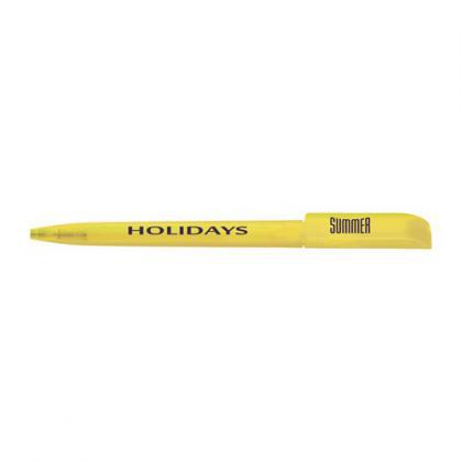 JAG Twist action frosted plastic ballpen (Yellow)