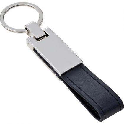 Key chain with PU loop (Black)