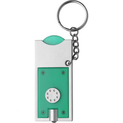 Key holder with coin (â‚¬0.50) (Light green)