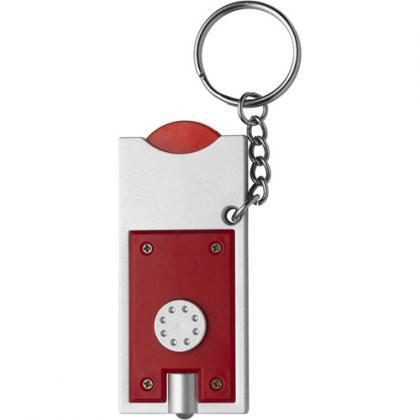 Key holder with coin (â‚¬0.50) (Red)