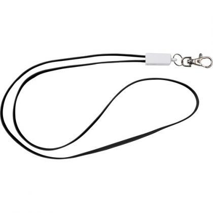 Lanyard and charging cable (Black)