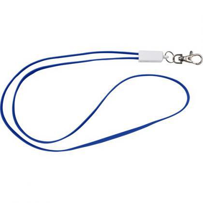 Lanyard and charging cable (Blue)