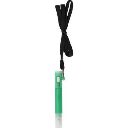 Lanyard with spray bottle and torch (Light green)