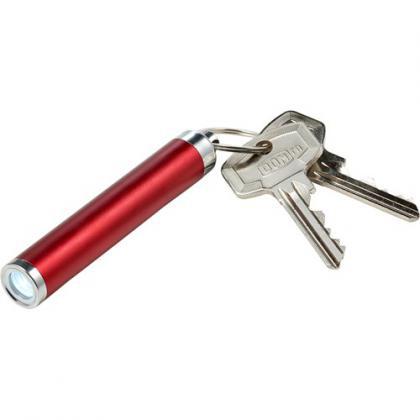 LED flashlight with key ring (Red)