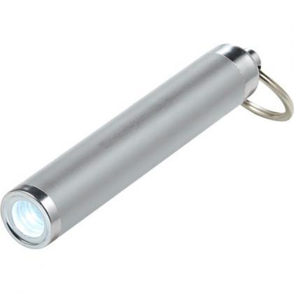 LED flashlight with key ring (Silver)