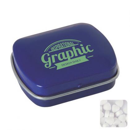 Mini hinged mint tin with extra strong mints (Blue)