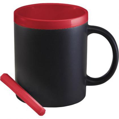 Mug with chalks (300ml) (Red)