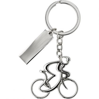 Nickel plated keychain.