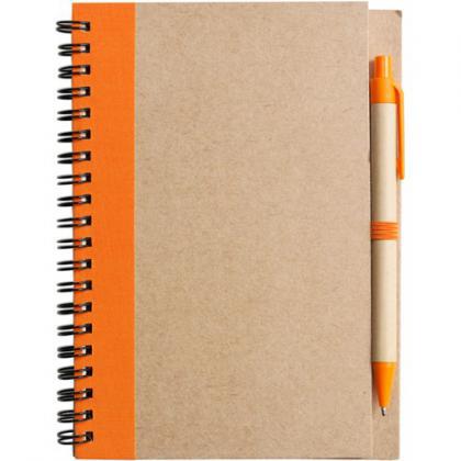 Notebook with ballpen (Orange)