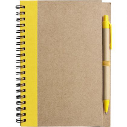 Notebook with ballpen (Yellow)