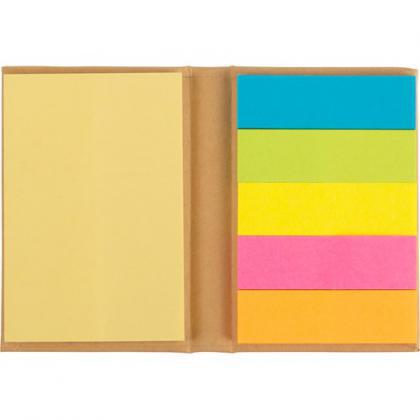 Notebook with sticky notes (Brown)