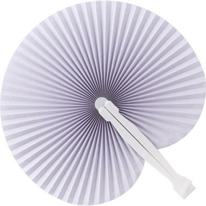 Paper hand held fan (White)