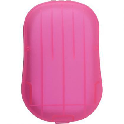 Plastic case with soap sheets