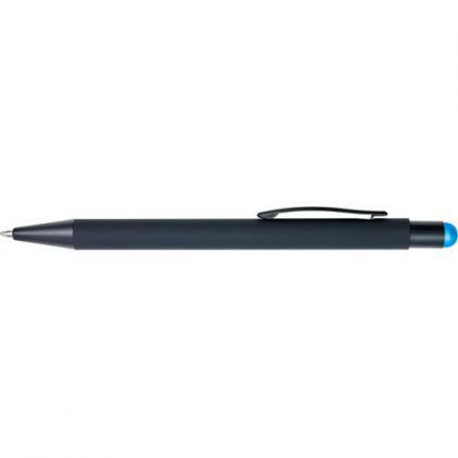 Rubberized ballpen (Light blue)